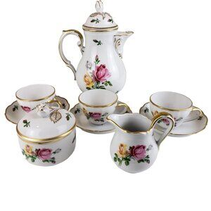 11 Piece Vintage Tea Coffee Set Bavaria, Excellent Vintage Condition Gold Trim